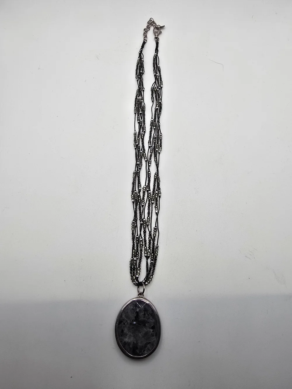 Silpada "Stormy Night"  Multi Strand Black Beaded Necklace - Picture 4 of 7
